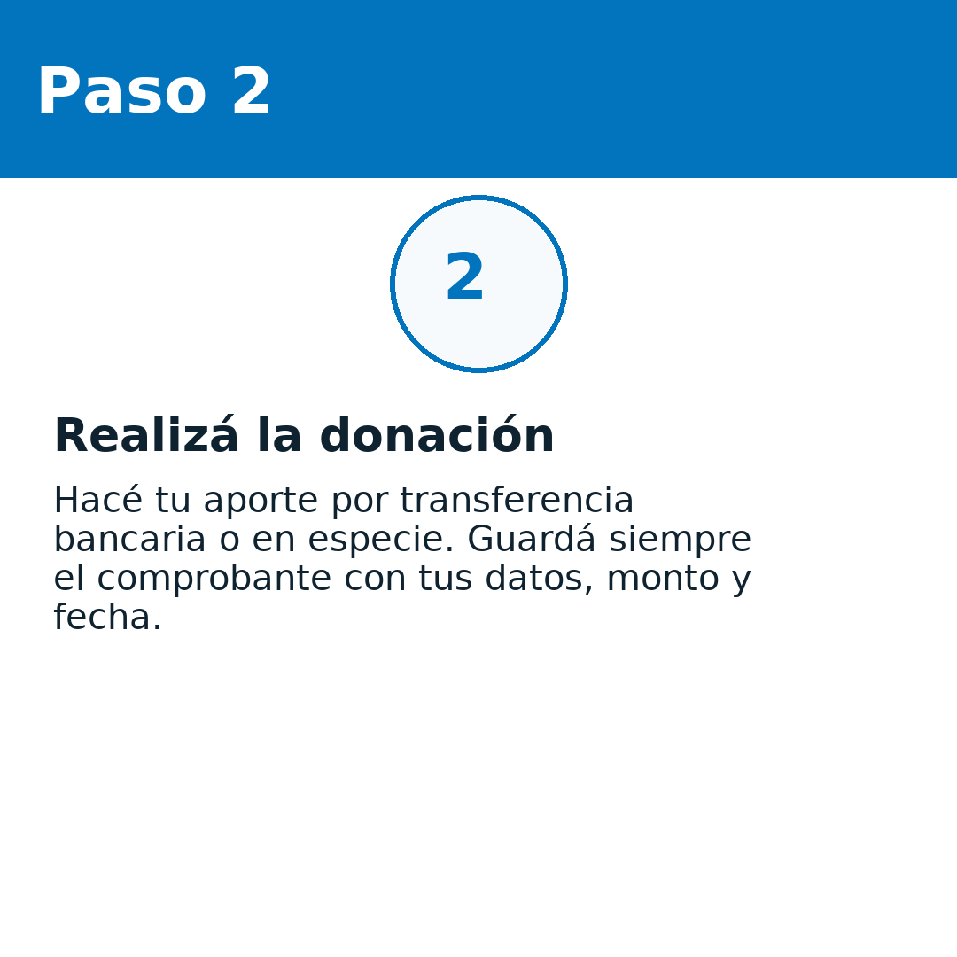 Paso 2: Realizá la donación