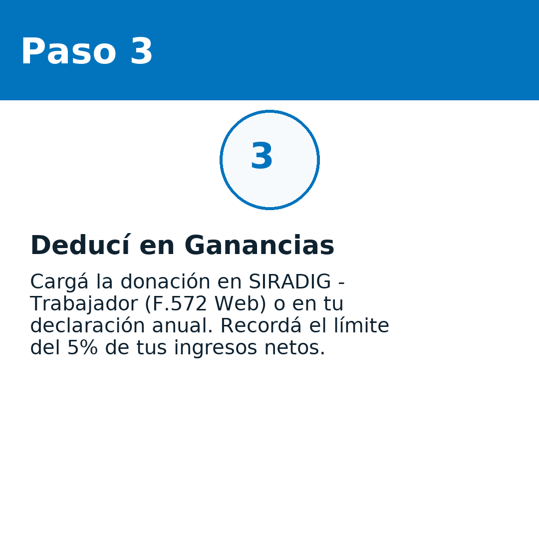 Paso 3: Deducí en Ganancias